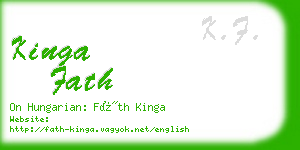 kinga fath business card